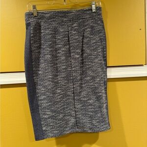 Marine Layer Pencil Skirt L Blue Grey